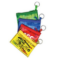 Key Ring Zippered First Aid Pouch (Translucent Vinyl)